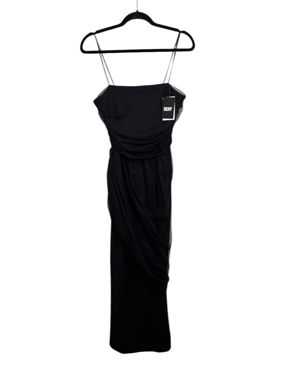 DKNY black evening gown strappy new size 4 whimsigoth romantic retro girly